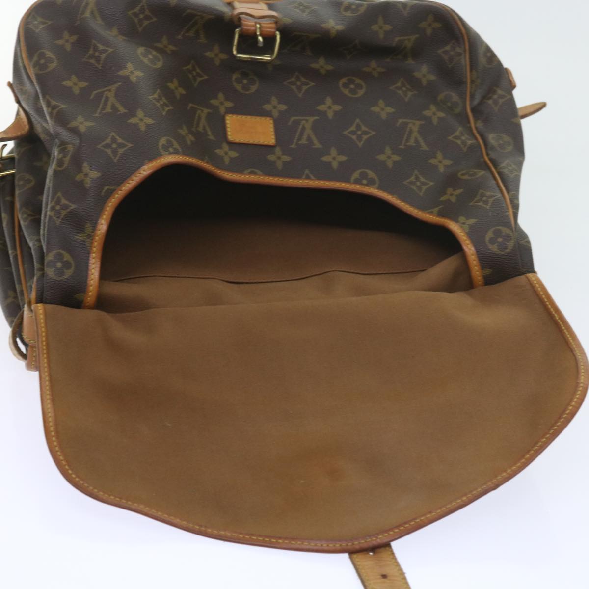 LOUIS VUITTON Monogram Saumur 35 Shoulder Bag M42254 LV Auth ar10846B