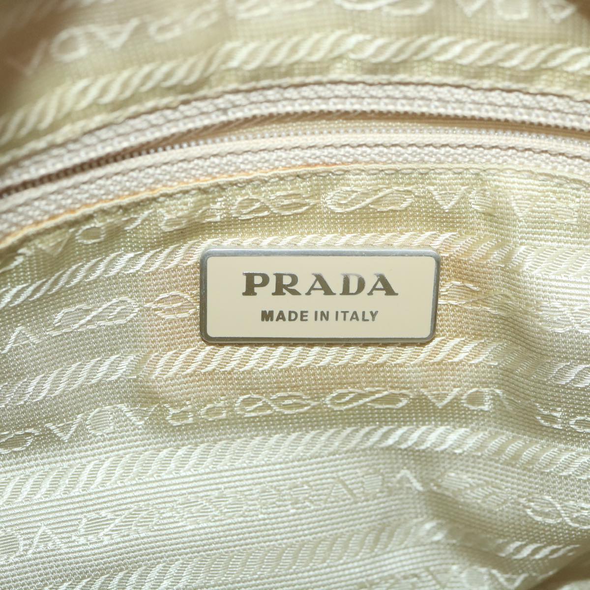 PRADA Shoulder Bag Nylon Orange Auth ar10865