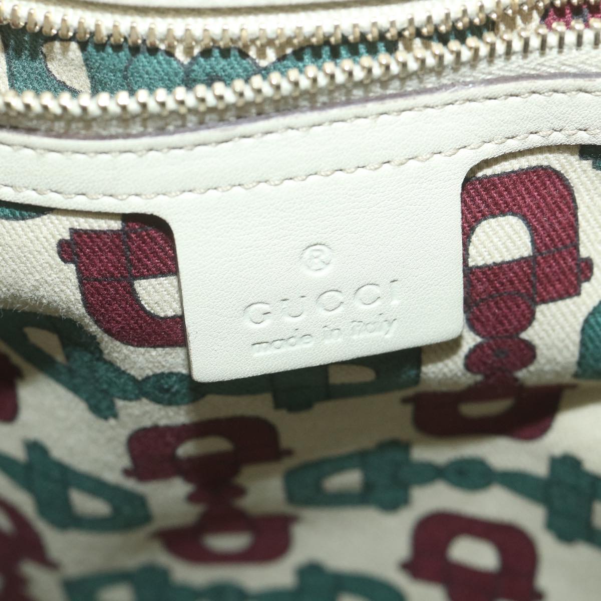 GUCCI GG Canvas Guccissima Shoulder Bag White 170582 Auth ar10868