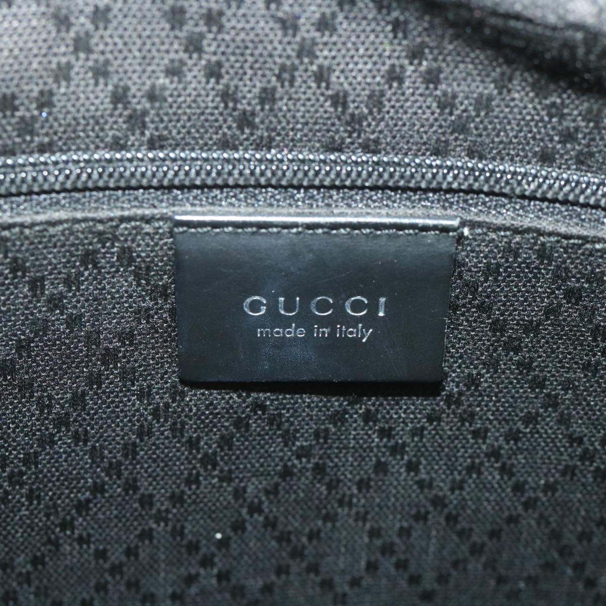 GUCCI GG Canvas Shoulder Bag Black 001 2058 Auth ar10869