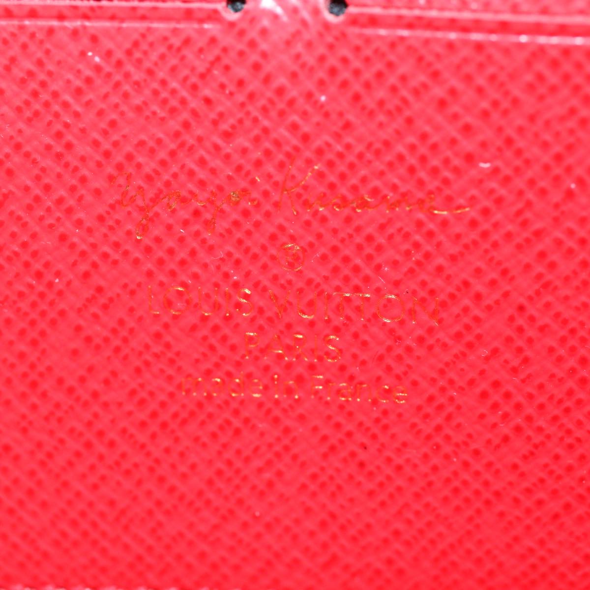 LOUIS VUITTON Monogram Yayoi Kusama Dots Zippy Wallet Red M60450 LV Auth ar10874