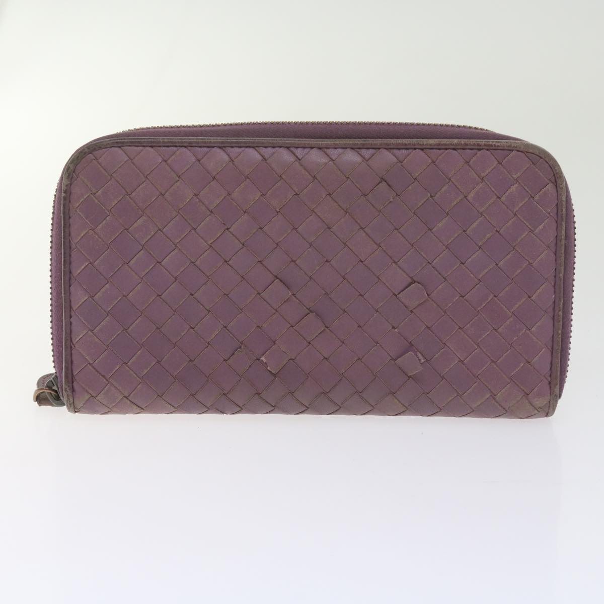 BOTTEGA VENETA INTRECCIATO Wallet Leather 6Set Brown Black purple Auth ar10904