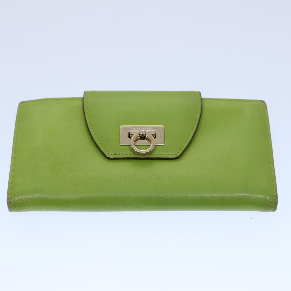 Salvatore Ferragamo Wallet Leather 8Set Black Beige Green blue Auth ar10908