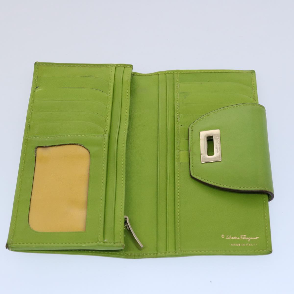 Salvatore Ferragamo Wallet Leather 8Set Black Beige Green blue Auth ar10908