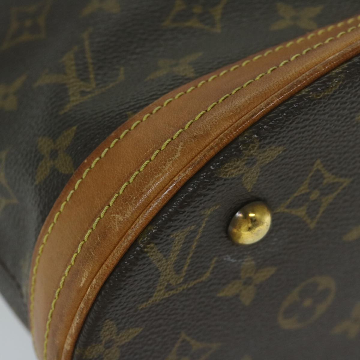 LOUIS VUITTON Monogram Bucket PM Shoulder Bag M42238 LV Auth ar11014