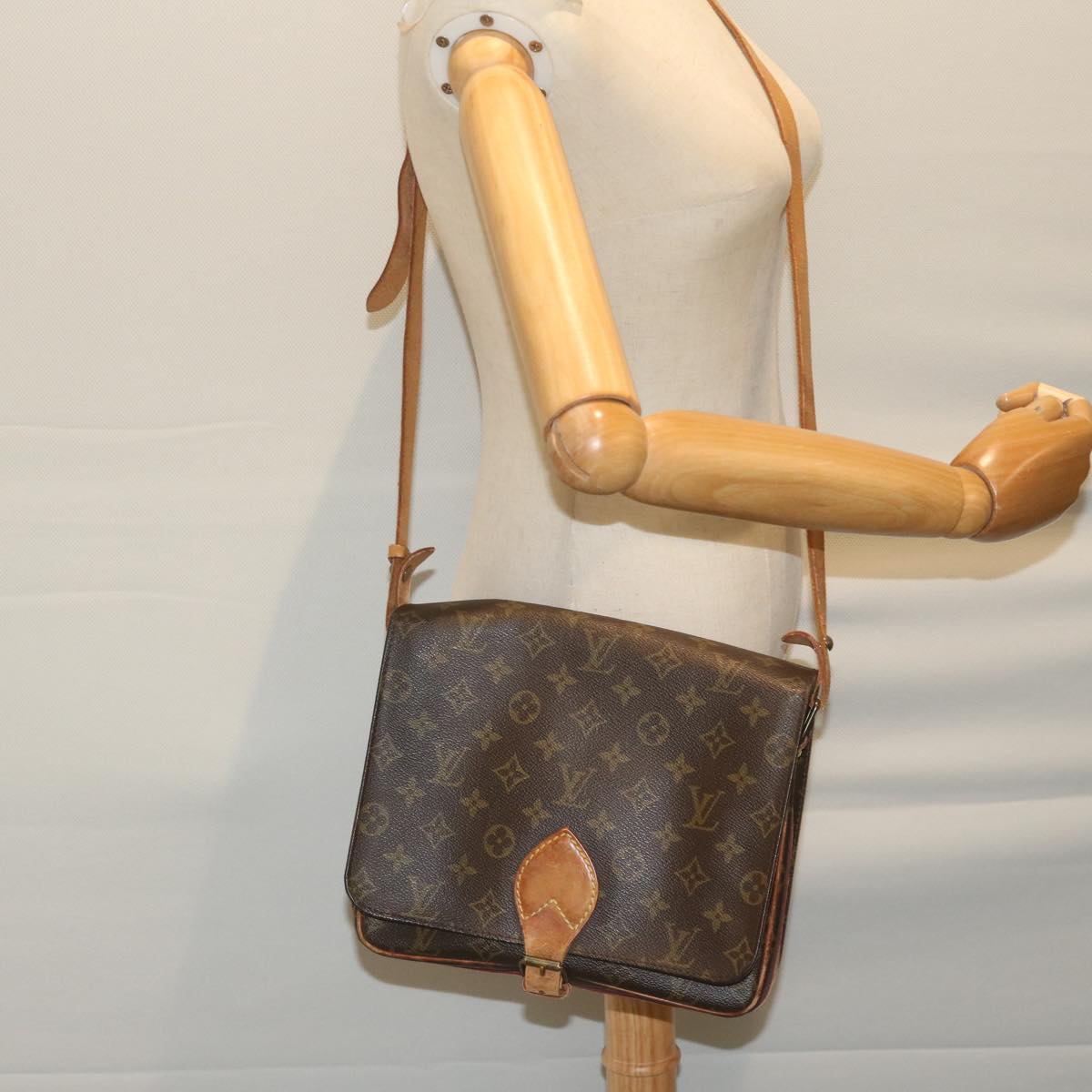 LOUIS VUITTON Monogram Cartouchiere GM Shoulder Bag M51252 LV Auth ar11029