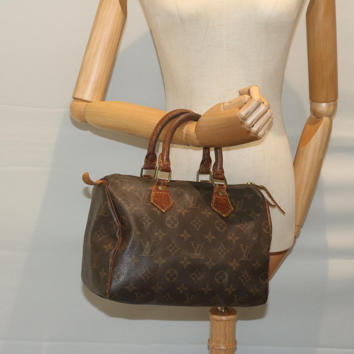 LOUIS VUITTON Monogram Speedy 25 Hand Bag M41528 LV Auth ar11042