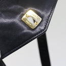 CHANEL Matelasse Turn Lock Chain Waist bag Lamb Skin Black CC Auth ar11054-10
