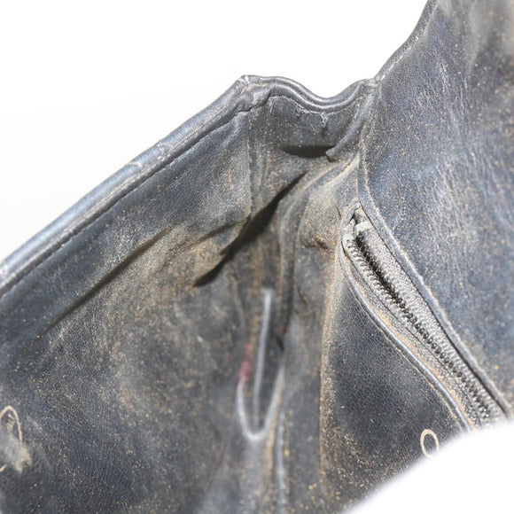 CHANEL Matelasse Turn Lock Chain Waist bag Lamb Skin Black CC Auth ar11054