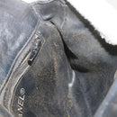 CHANEL Matelasse Turn Lock Chain Waist bag Lamb Skin Black CC Auth ar11054-21