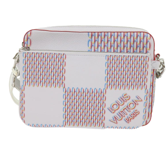 LOUIS VUITTON Damier Giant Spray Trio Messenger Bag White M20665 Auth ar11066SM