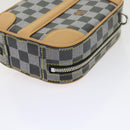 LOUIS VUITTON Damier Versette Vertical Hand Bag White Black N60273 Auth ar11067S-15