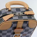LOUIS VUITTON Damier Versette Vertical Hand Bag White Black N60273 Auth ar11067S-18