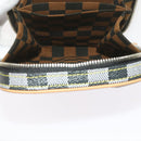 LOUIS VUITTON Damier Versette Vertical Hand Bag White Black N60273 Auth ar11067S-20