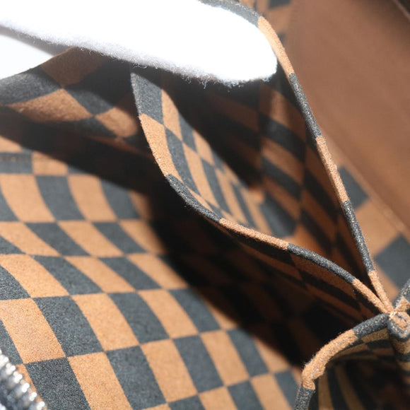 LOUIS VUITTON Damier Versette Vertical Hand Bag White Black N60273 Auth ar11067S