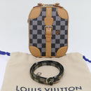 LOUIS VUITTON Damier Versette Vertical Hand Bag White Black N60273 Auth ar11067S-12
