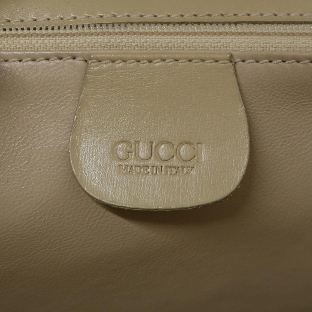 GUCCI Shoulder Bag Leather Beige 004.33.0450 Auth ar11076