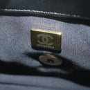 CHANEL Matelasse Turn Lock Chain Shoulder Bag Lamb Skin Black CC Auth ar11105AM-11