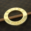 CELINE Macadam Canvas Shoulder Bag PVC Leather Brown Auth ar11188B-17