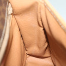 CELINE Macadam Canvas Shoulder Bag PVC Leather Brown Auth ar11188B-19