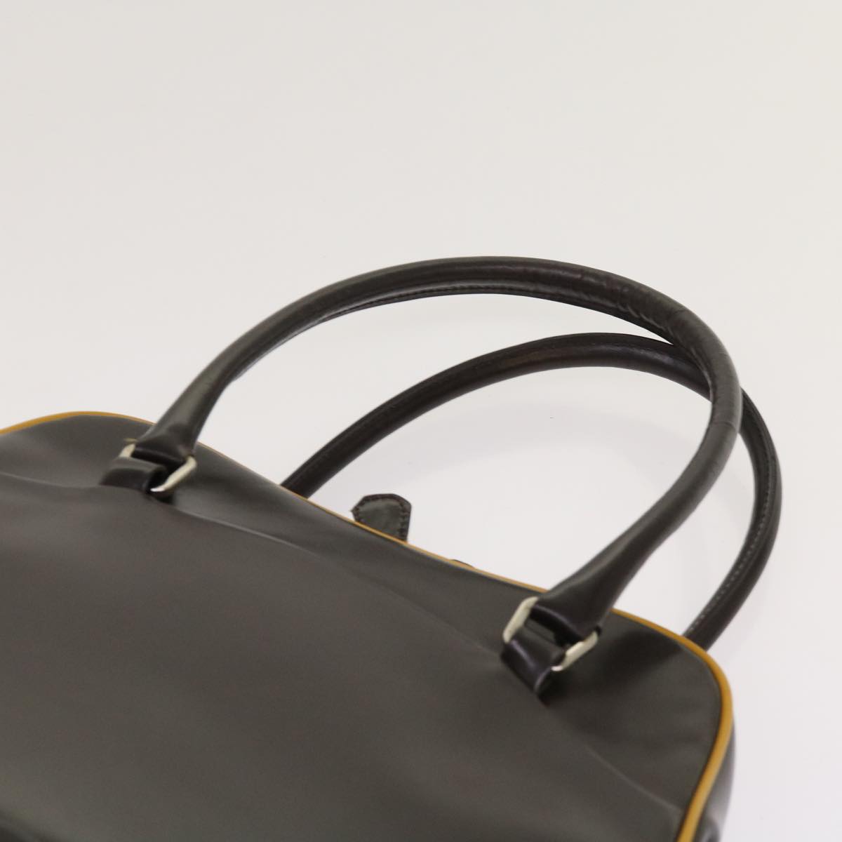 PRADA Shoulder Hand Bag Leather nylon 2Set Brown Black Auth ar11233