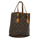 LOUIS VUITTON Monogram Bucket PM Shoulder Bag M42238 LV Auth ar11236-1