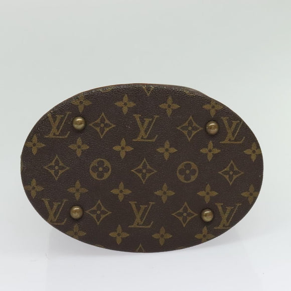 LOUIS VUITTON Monogram Bucket PM Shoulder Bag M42238 LV Auth ar11236