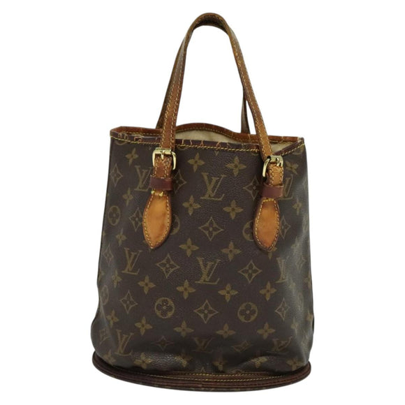 LOUIS VUITTON Monogram Bucket PM Shoulder Bag M42238 LV Auth ar11236