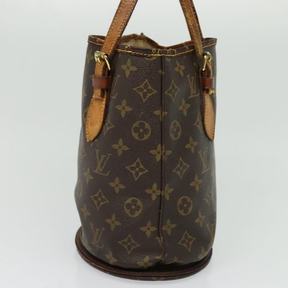 LOUIS VUITTON Monogram Bucket PM Shoulder Bag M42238 LV Auth ar11236
