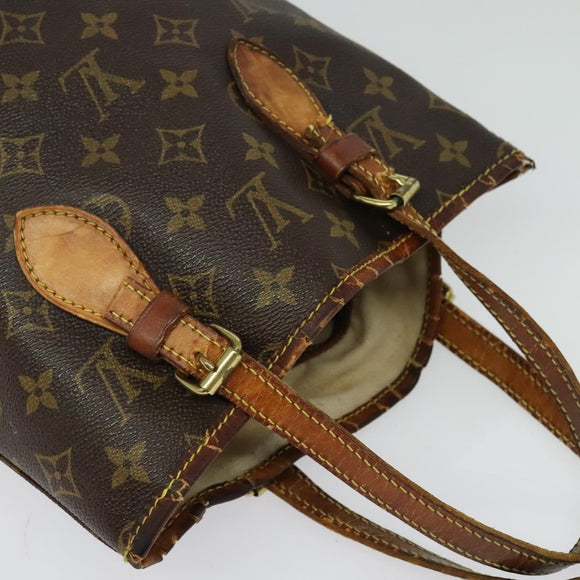 LOUIS VUITTON Monogram Bucket PM Shoulder Bag M42238 LV Auth ar11236