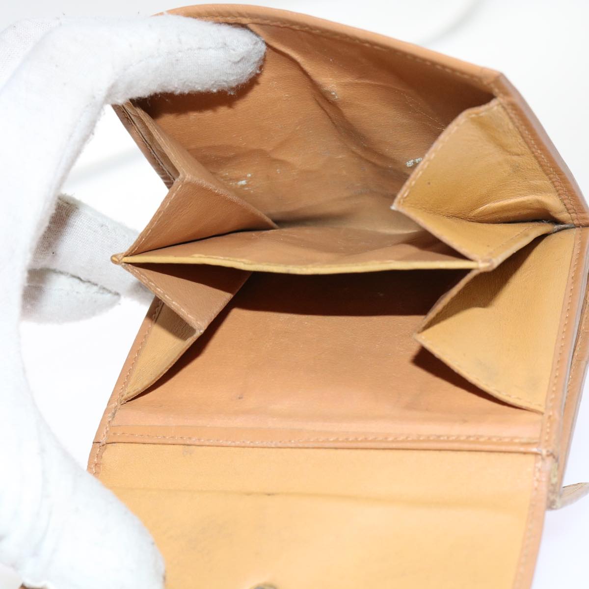 CELINE Macadam Canvas Wallet Leather 7Set Brown Beige Auth ar11267