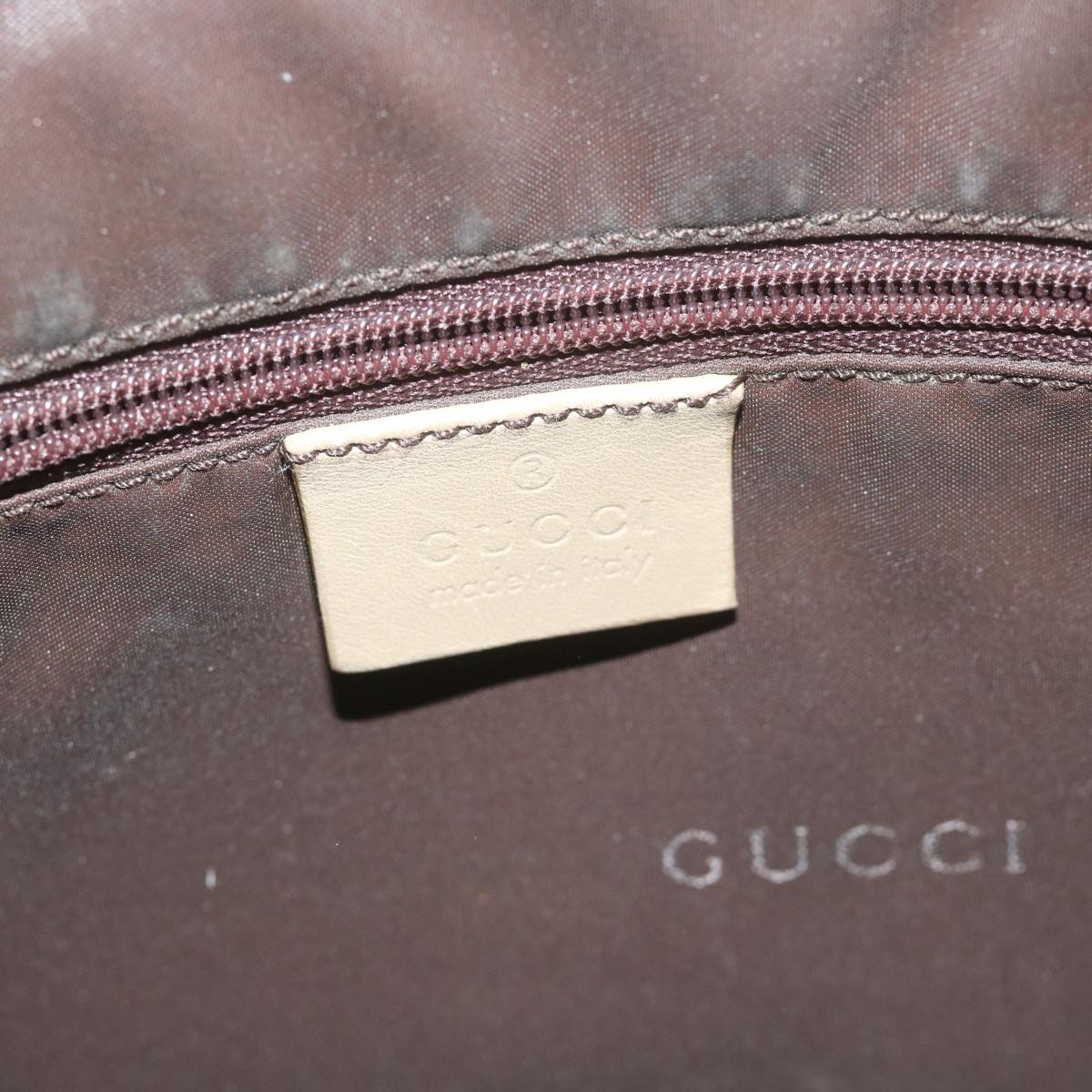 GUCCI Bamboo Shoulder Bag Leather 2way Beige Auth ar11294