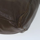 LOEWE Anagram Shoulder Bag Leather Brown Auth ar11319-16