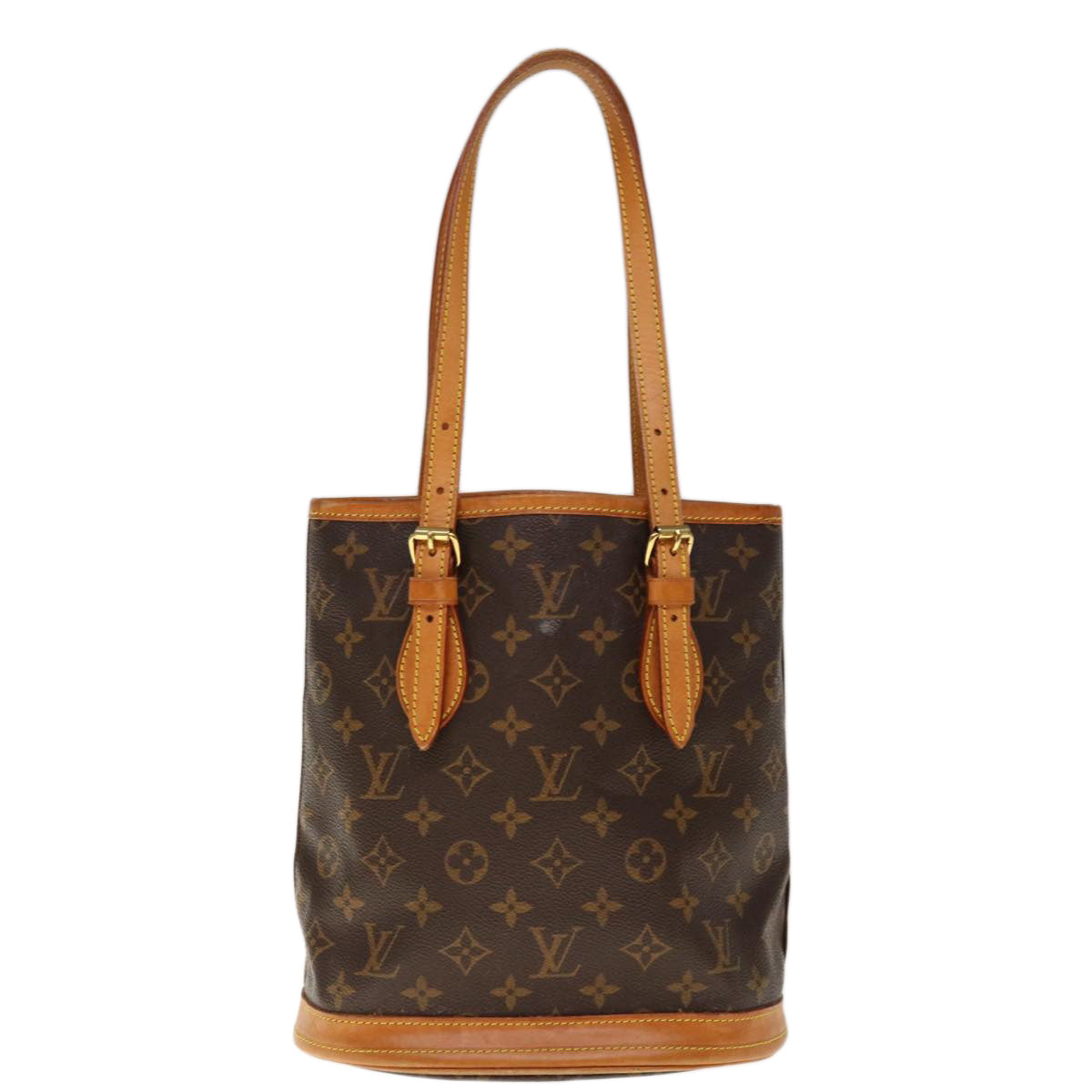 LOUIS VUITTON Monogram Bucket PM Shoulder Bag M42238 LV Auth ar11341