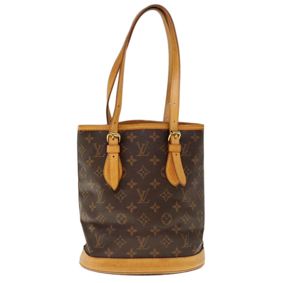 LOUIS VUITTON Monogram Bucket PM Shoulder Bag M42238 LV Auth ar11342