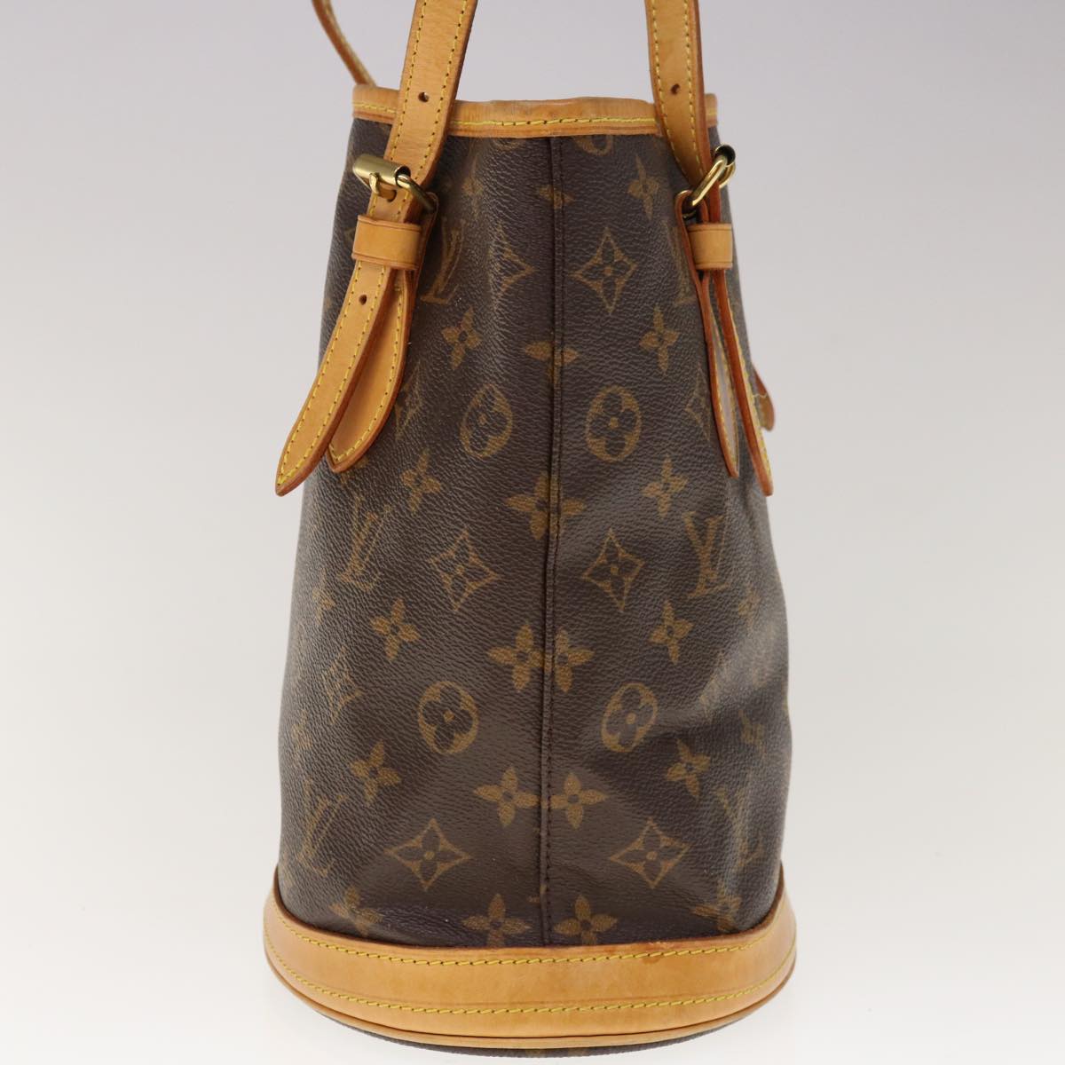 LOUIS VUITTON Monogram Bucket PM Shoulder Bag M42238 LV Auth ar11342