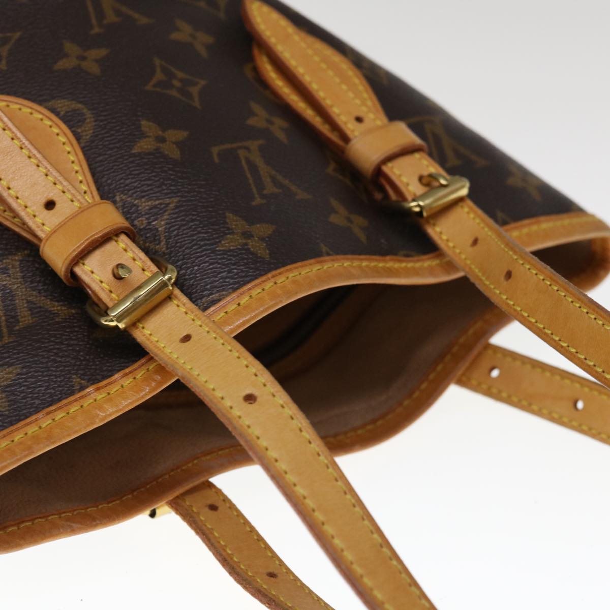 LOUIS VUITTON Monogram Bucket PM Shoulder Bag M42238 LV Auth ar11342