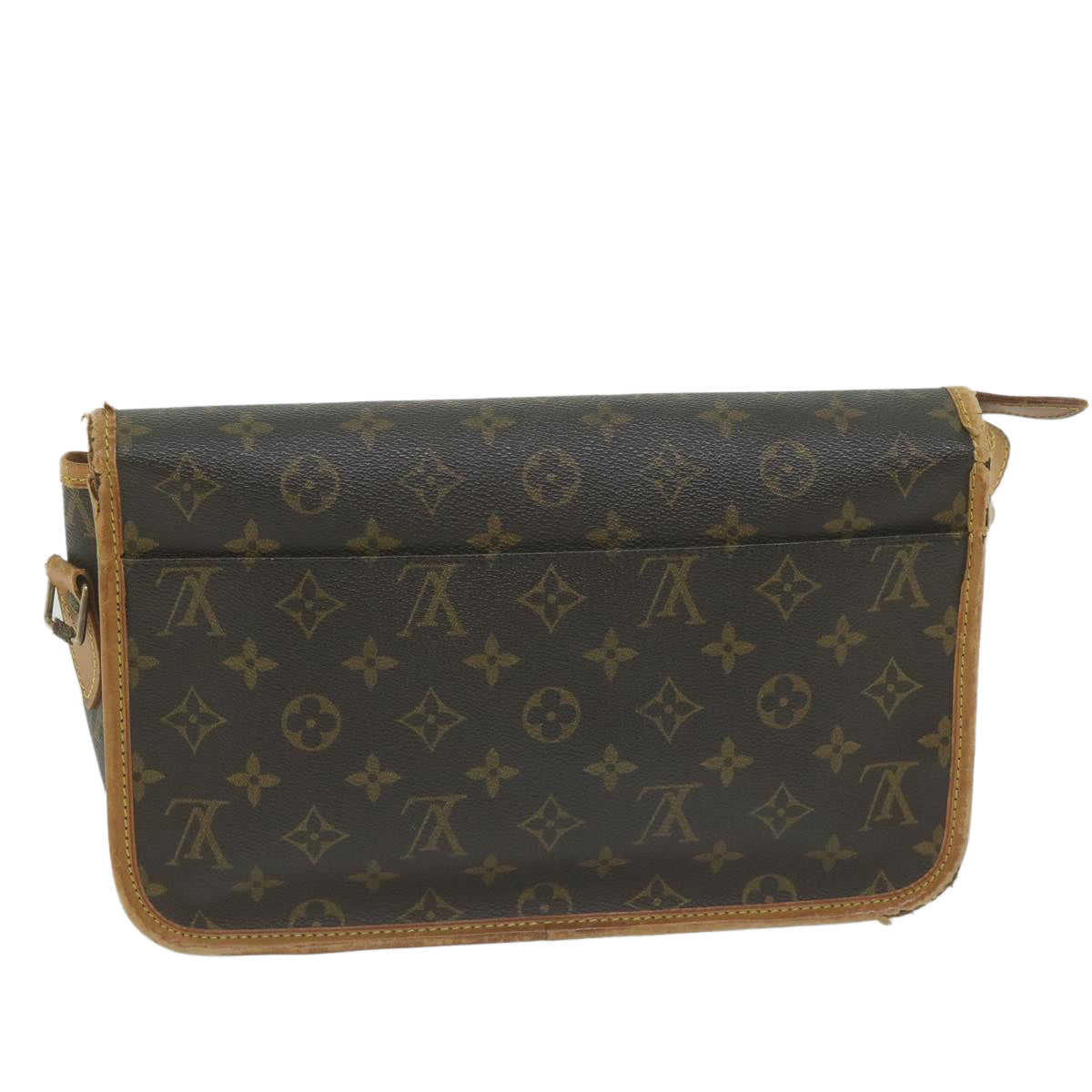 LOUIS VUITTON Monogram Gibeciere MM Shoulder Bag M42247 LV Auth ar11345