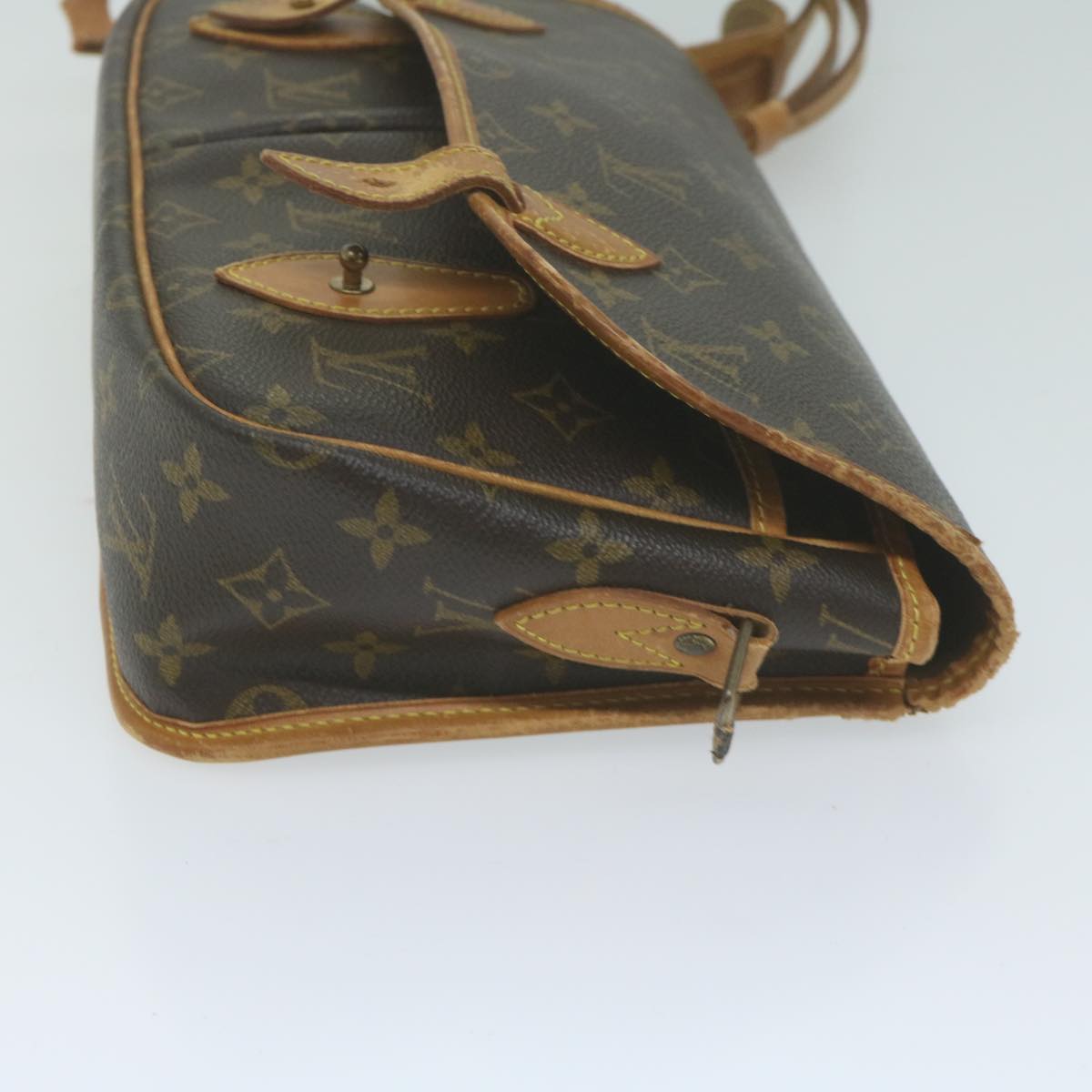 LOUIS VUITTON Monogram Gibeciere MM Shoulder Bag M42247 LV Auth ar11345