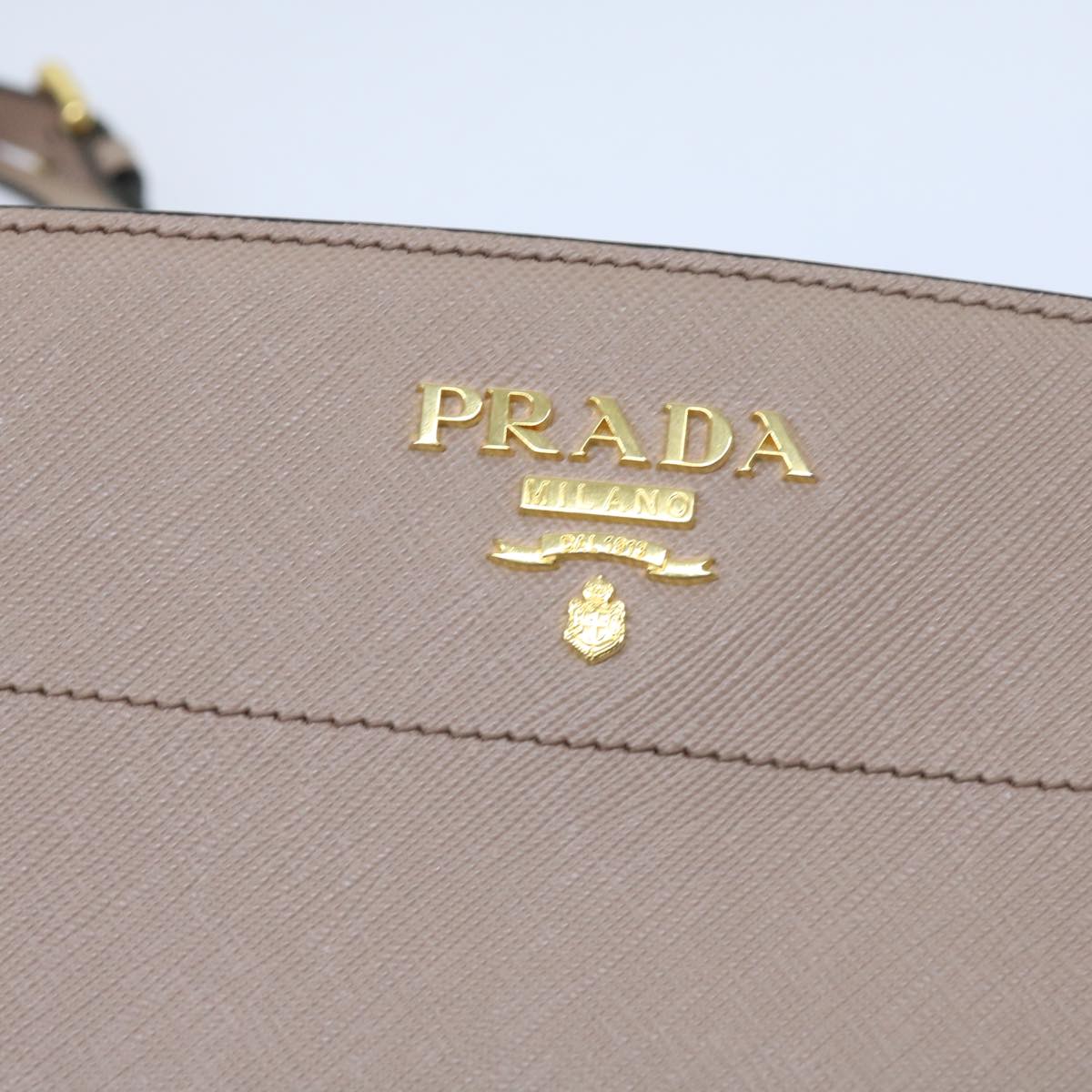 PRADA Shoulder Bag Safiano leather Pink Auth ar11354