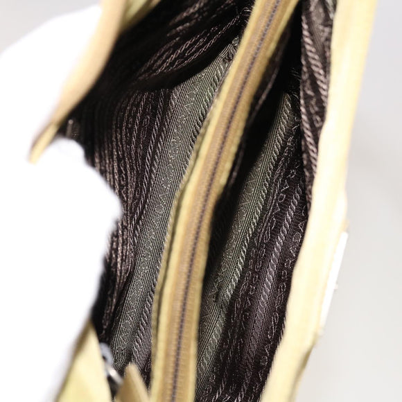 PRADA Shoulder Bag Nylon Khaki Auth ar11362B