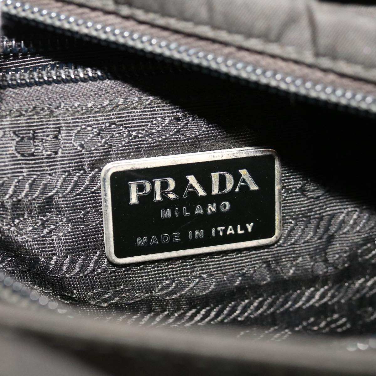 PRADA Shoulder Bag Nylon Black Auth ar11367B