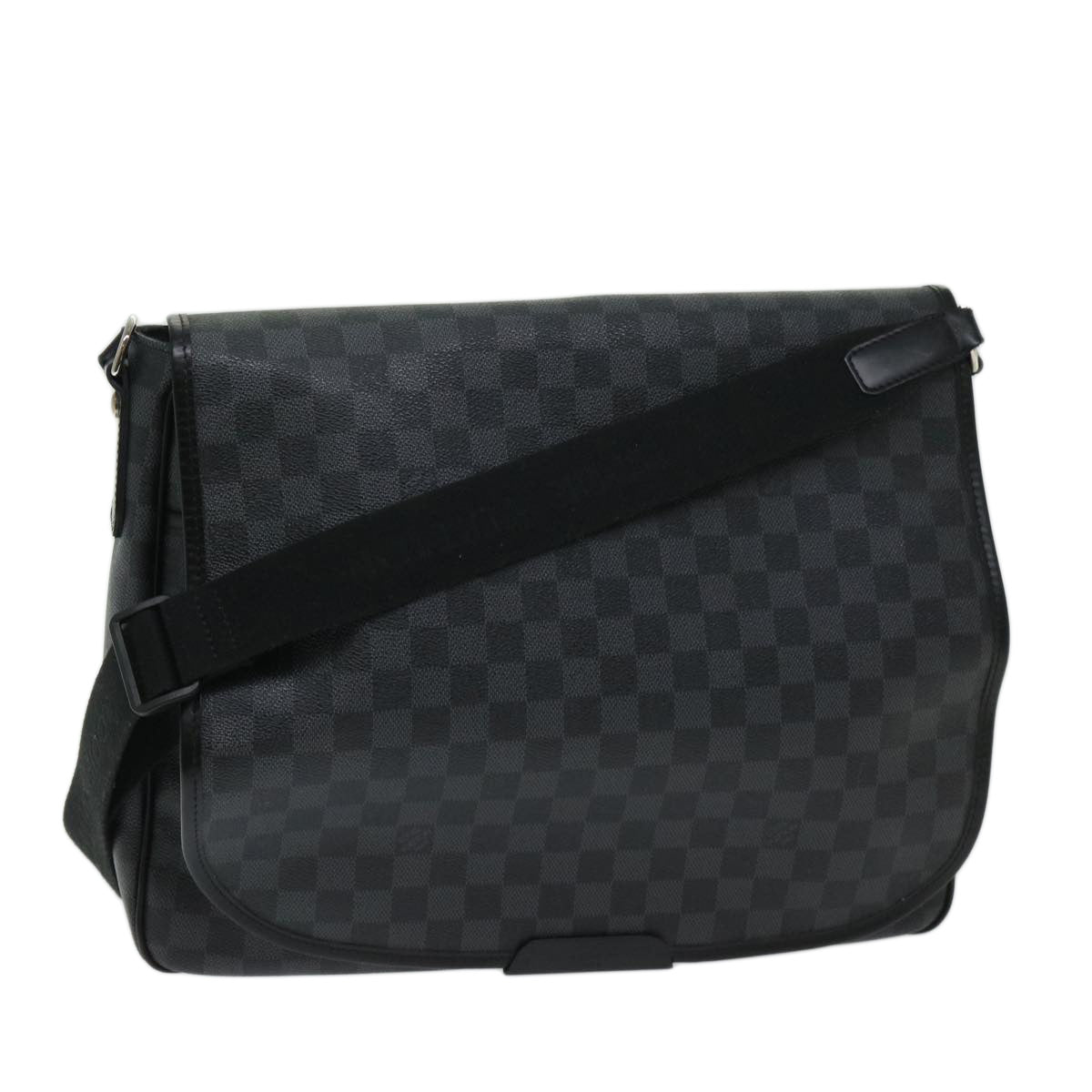 LOUIS VUITTON Damier Graphite Daniel GM Shoulder Bag N58033 LV Auth ar11370B