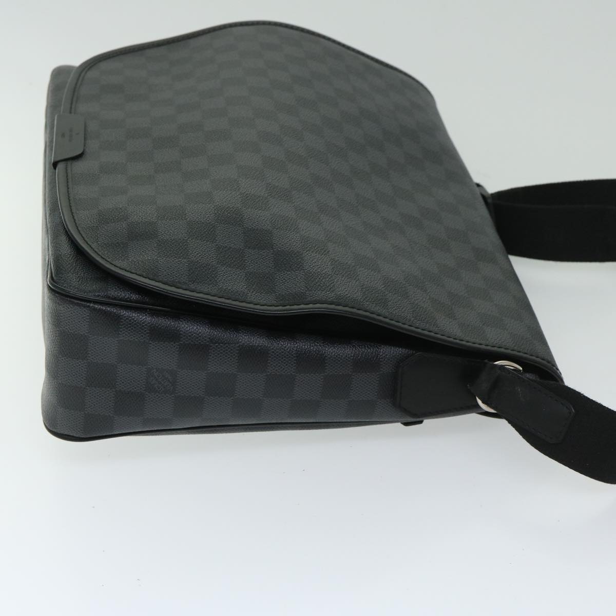 LOUIS VUITTON Damier Graphite Daniel GM Shoulder Bag N58033 LV Auth ar11370B