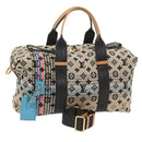 LOUIS VUITTON Monogram Scrunchie Touareg Boston Bag Beige M40360 Auth ar11371A-1