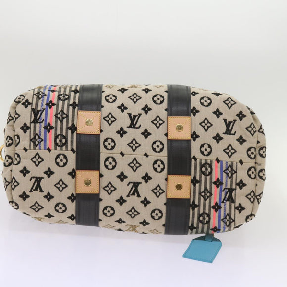 LOUIS VUITTON Monogram Scrunchie Touareg Boston Bag Beige M40360 Auth ar11371SM