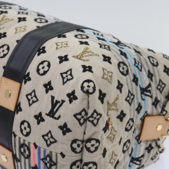 LOUIS VUITTON Monogram Scrunchie Touareg Boston Bag Beige M40360 Auth ar11371SM