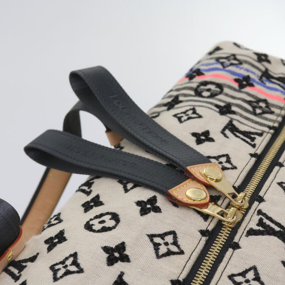 LOUIS VUITTON Monogram Scrunchie Touareg Boston Bag Beige M40360 Auth ar11371SM
