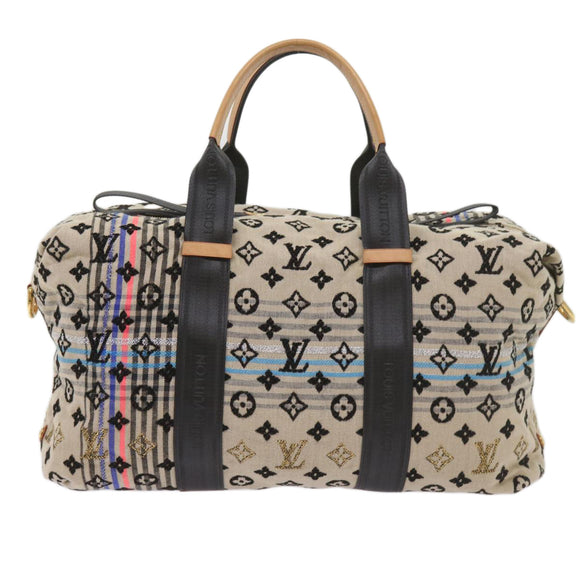 LOUIS VUITTON Monogram Scrunchie Touareg Boston Bag Beige M40360 Auth ar11371SM