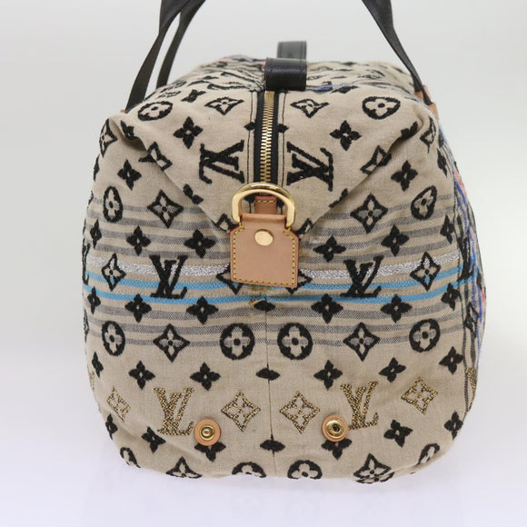 LOUIS VUITTON Monogram Scrunchie Touareg Boston Bag Beige M40360 Auth ar11371SM